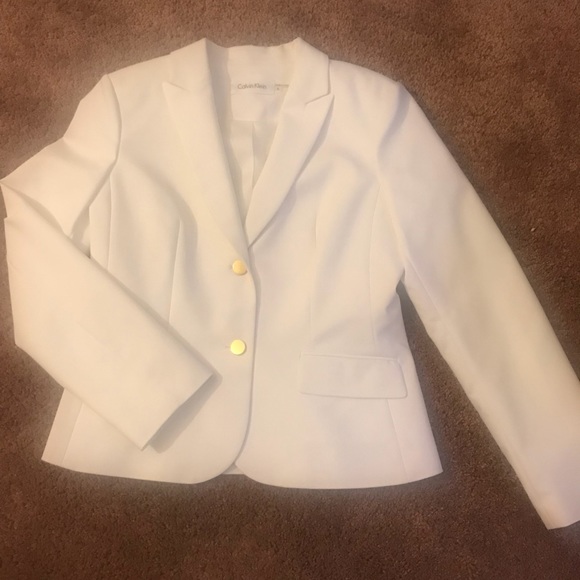 calvin klein white blazer